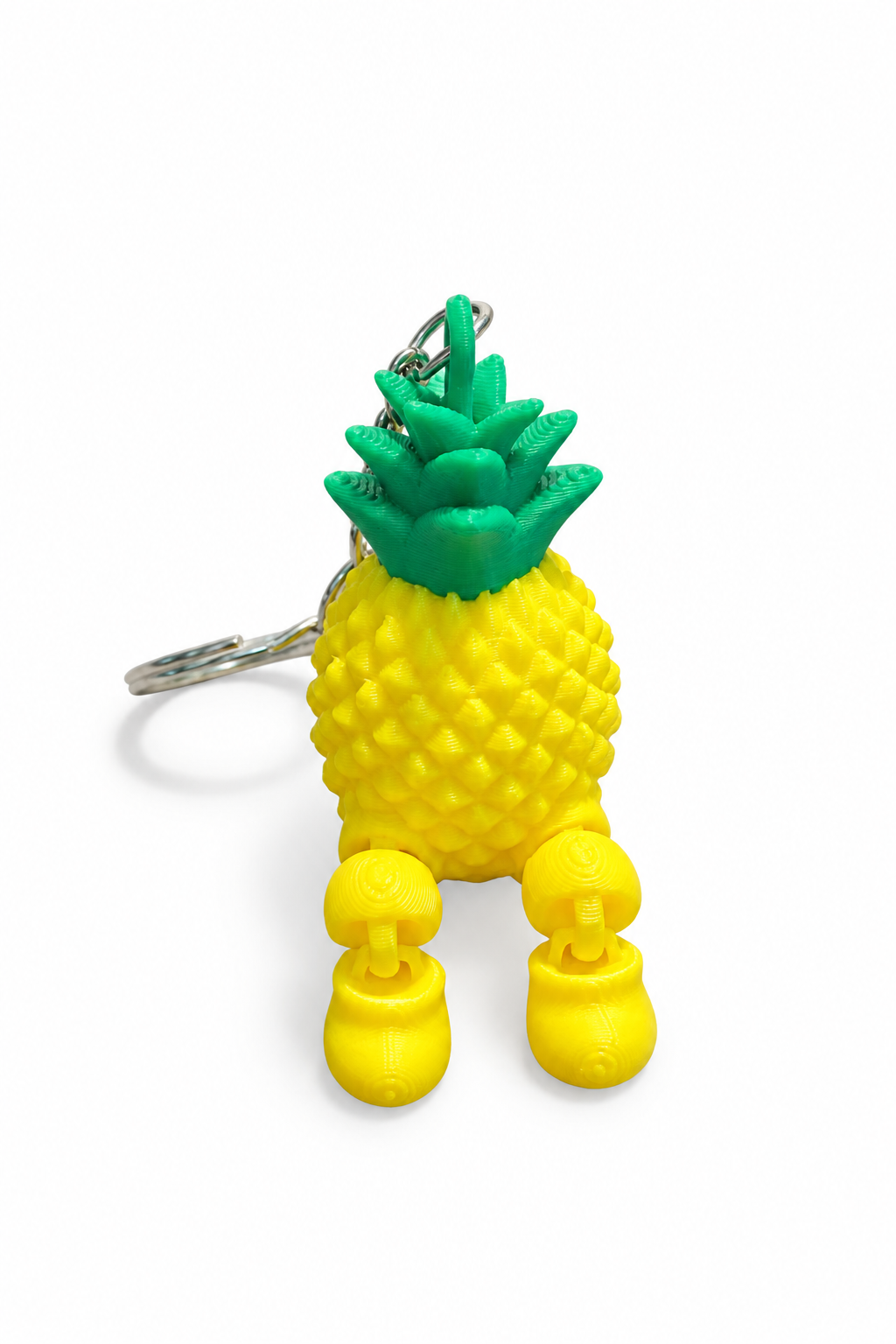 Articulated Pineapple Keychain 3D Printed Tropical Bag Charm and Cute Gift
