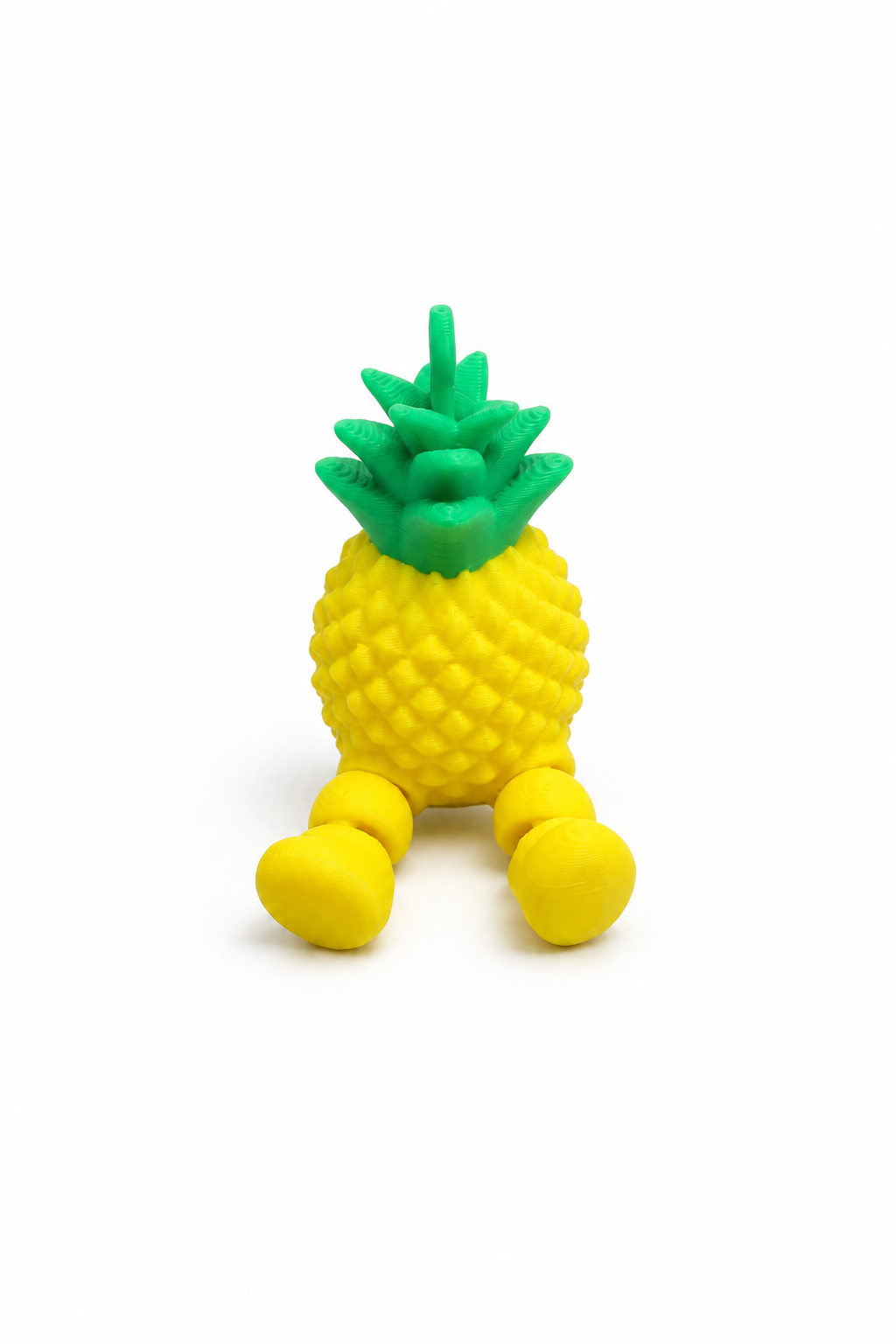 Articulated Pineapple Keychain 3D Printed Tropical Bag Charm and Cute Gift