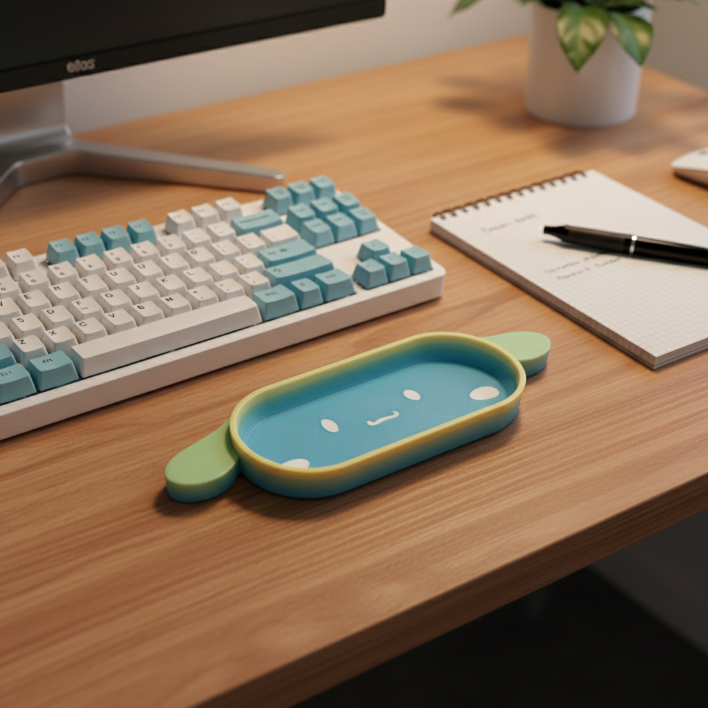 Cinnamoroll Eyeglasses Holder Tray – 3D Printed Cinnamoroll Desk Organizer for Glasses