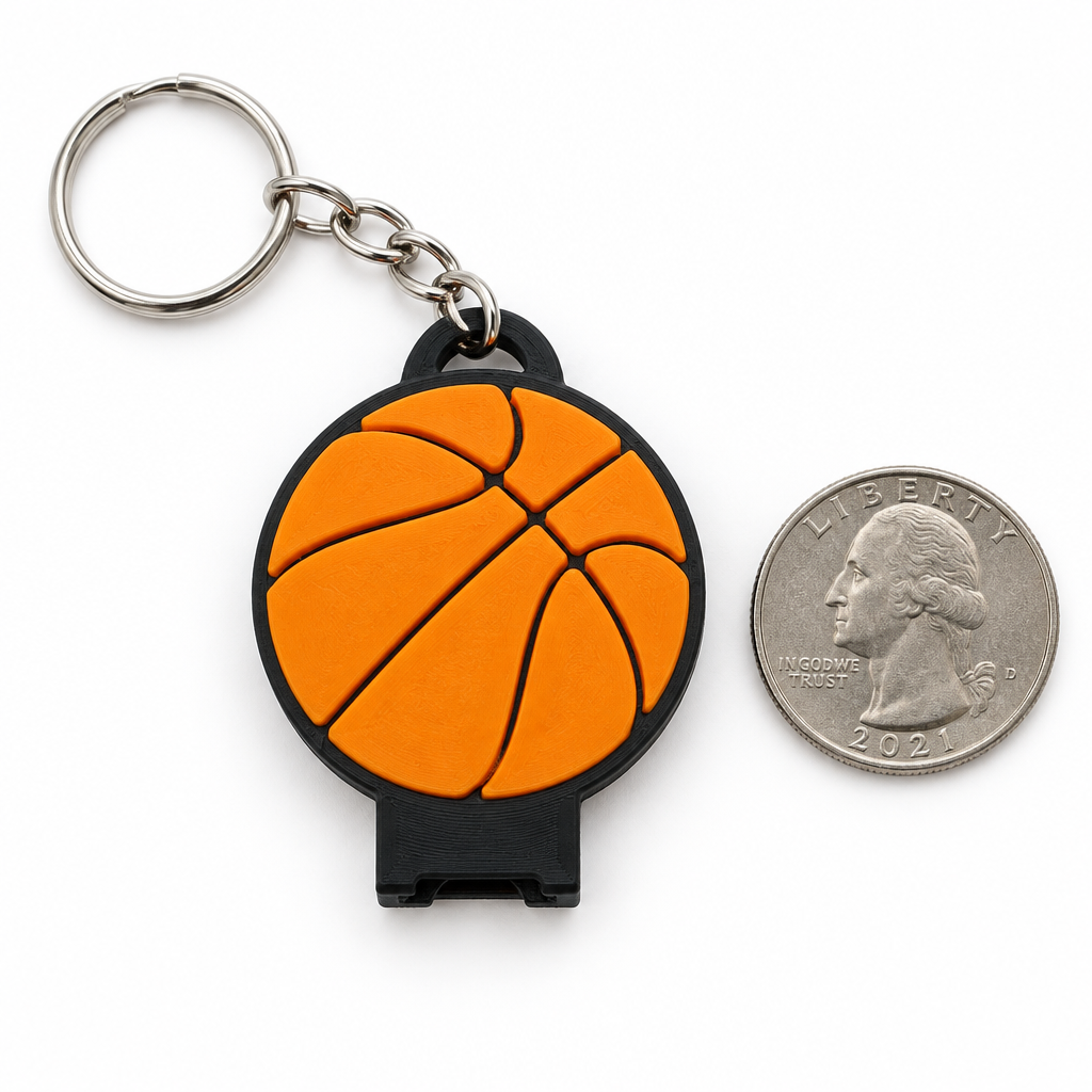 Basketball Can Opener Keychain 3D Printed Soda Can Tab Lifter Sports Gift