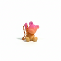 Bear Keychain Pink Gradient 3D Printed Bag Charm Unique Gift