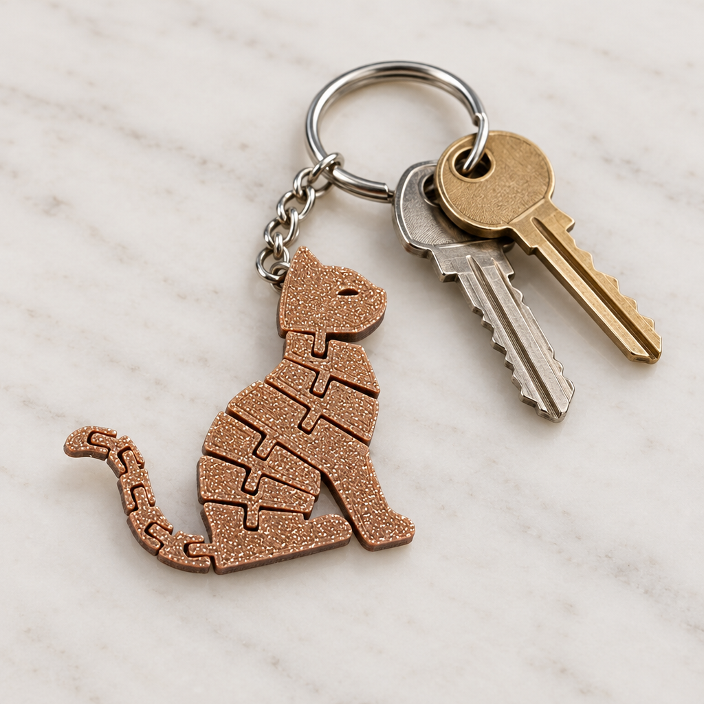Keychain on a keyring with keys