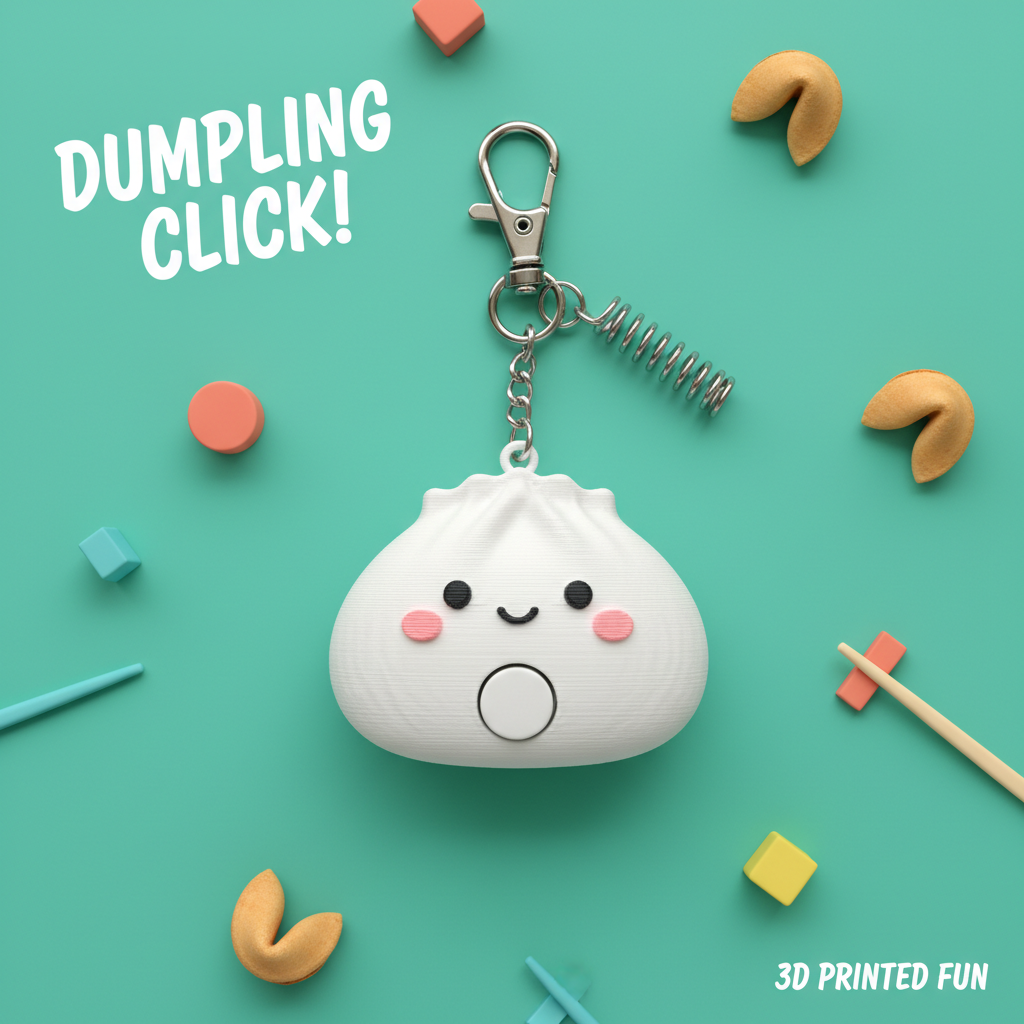 Dumpling Click Keychain – Satisfying Click, Adorable Design