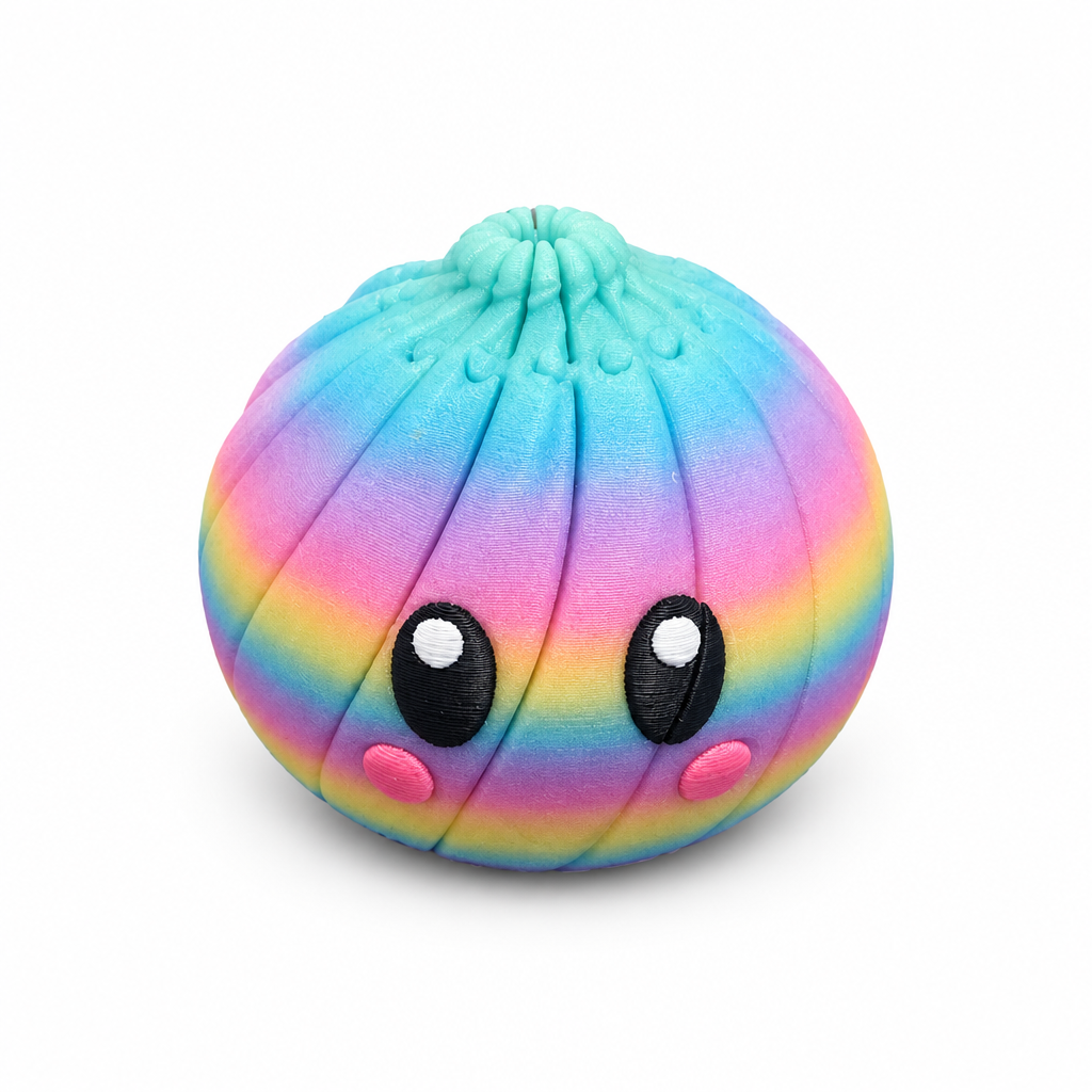 Rainbow dumpling fidget toy detail