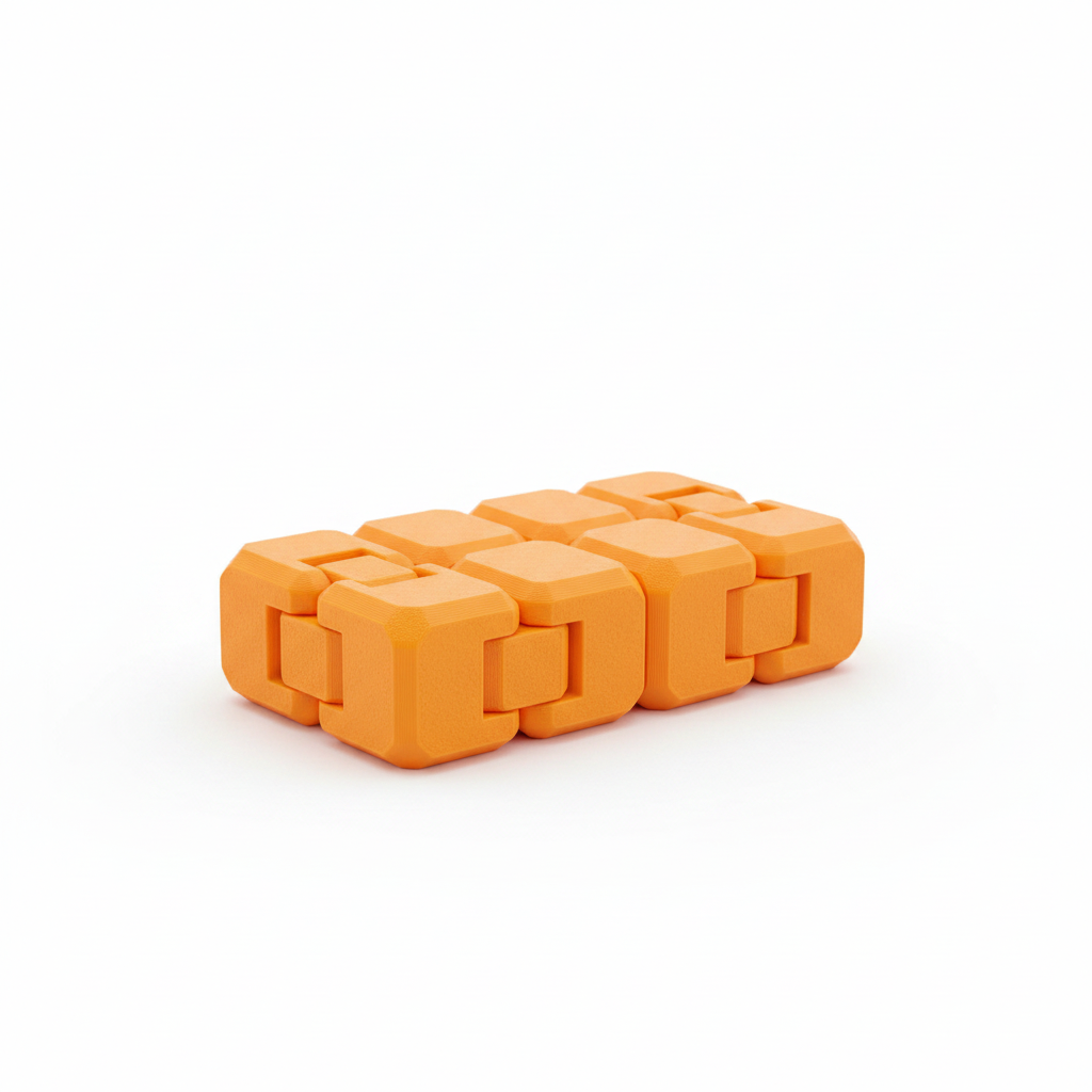 Articulated toy faithfully shown on a white background