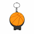 Basketball can opener keychain on white background