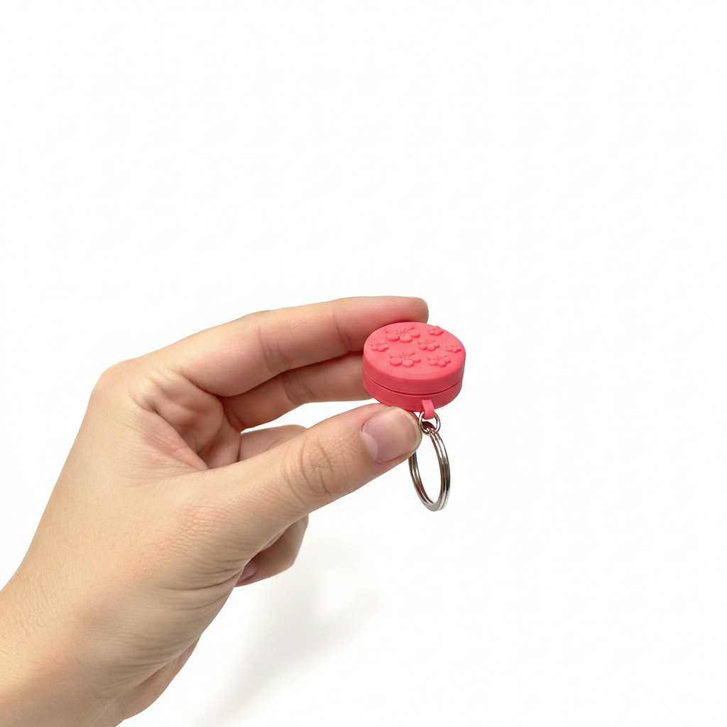 Mini Bottle Keychain held in hand