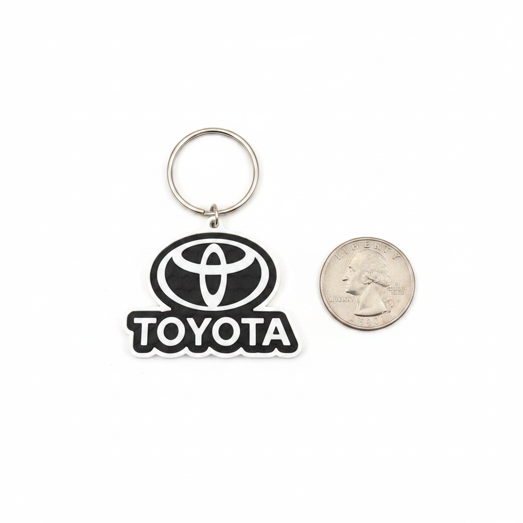 Toyota keychain with coin