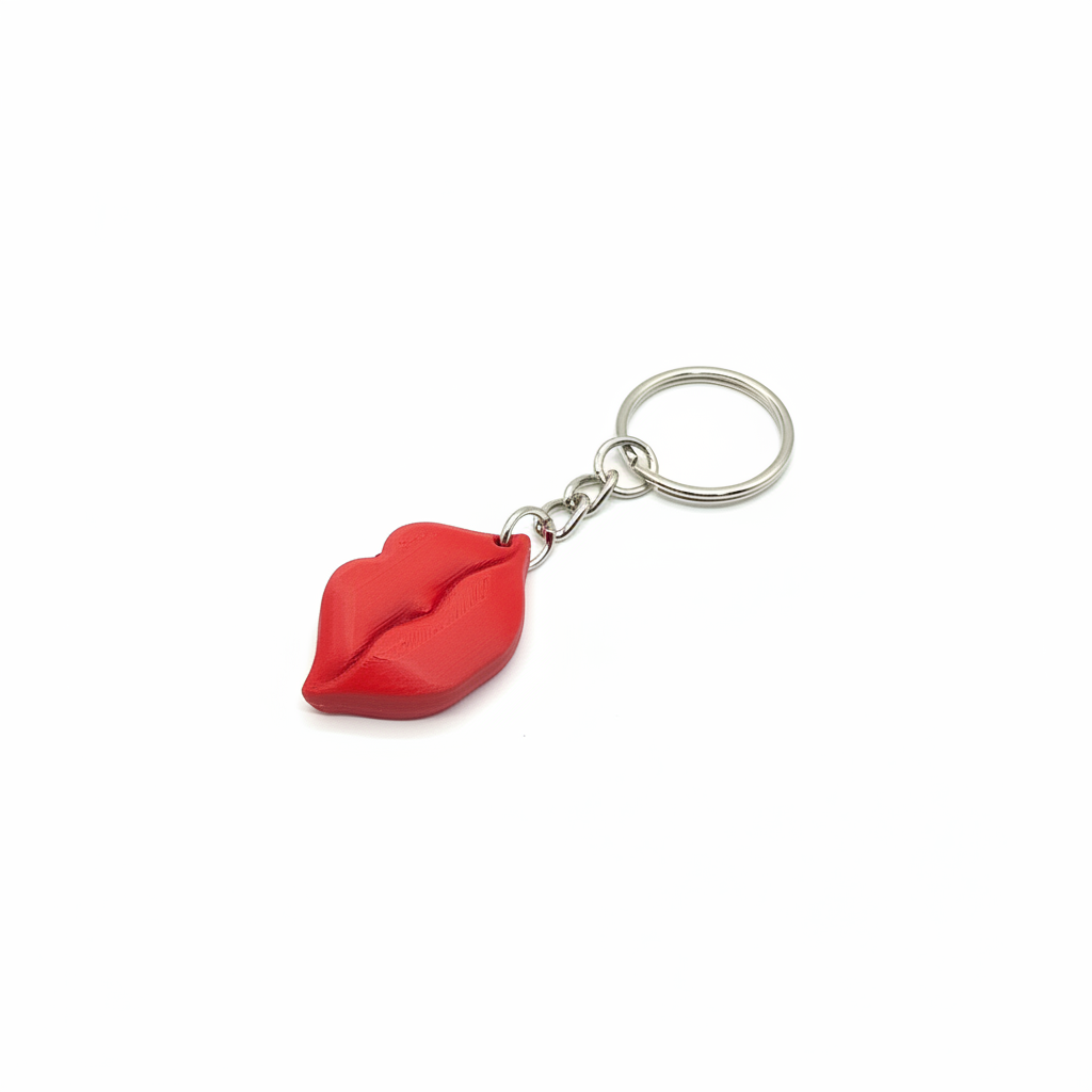 3D Printed Red Lips Keychain with Bottle Opener – Cute Novelty Gift Keychain