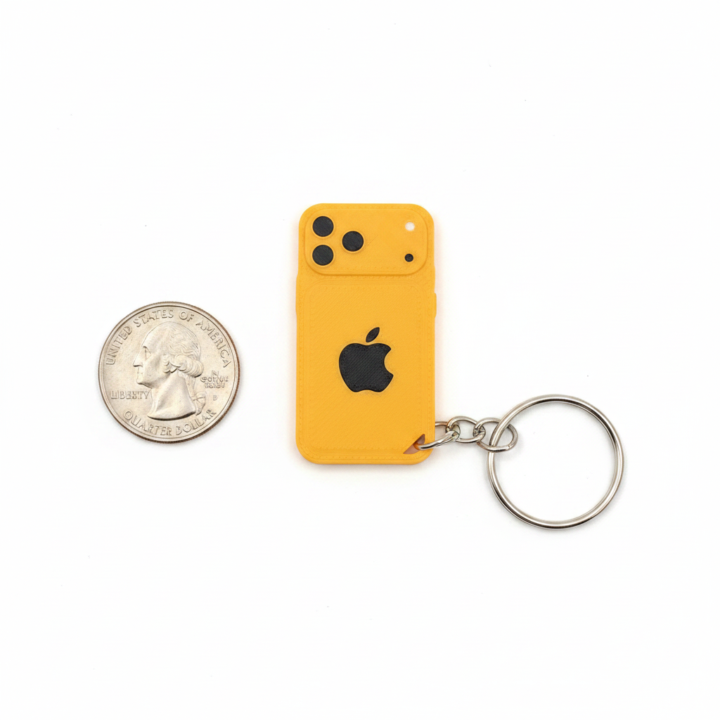 Mini iPhone 17 3D Printed Keychain Cute Tech Collectible Gift Apple Fan Charm