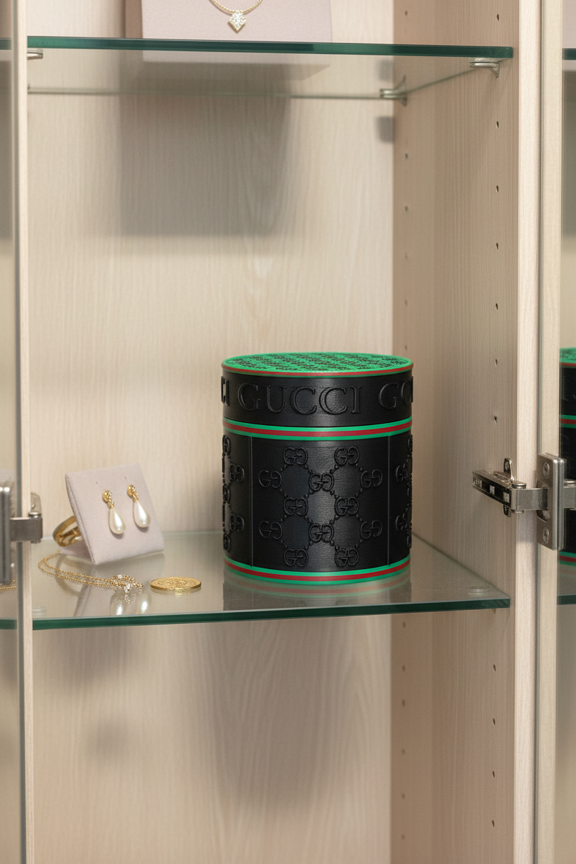 Black 3D Printed Jewelry Box, Luxury Jewelry Organizer for Home, Travel and Gifts