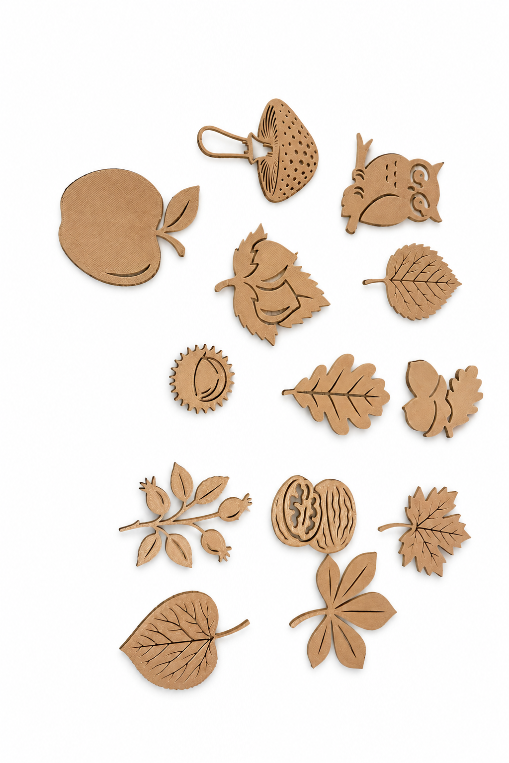 Fall Table Decor Set of 13 Autumn Woodland Decorations for Thanksgiving Seasonal Home Decor