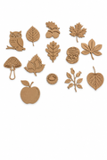 Fall Table Decor Set of 13 Autumn Woodland Decorations for Thanksgiving Seasonal Home Decor