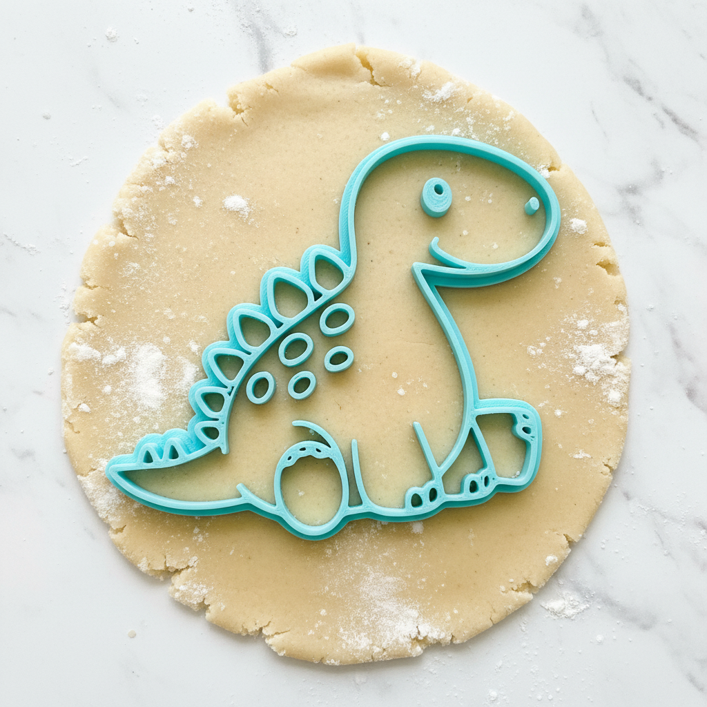 Dinosaur Cookie Cutter Set 8 Pieces 4 Dino Designs Food Safe 3D Printed