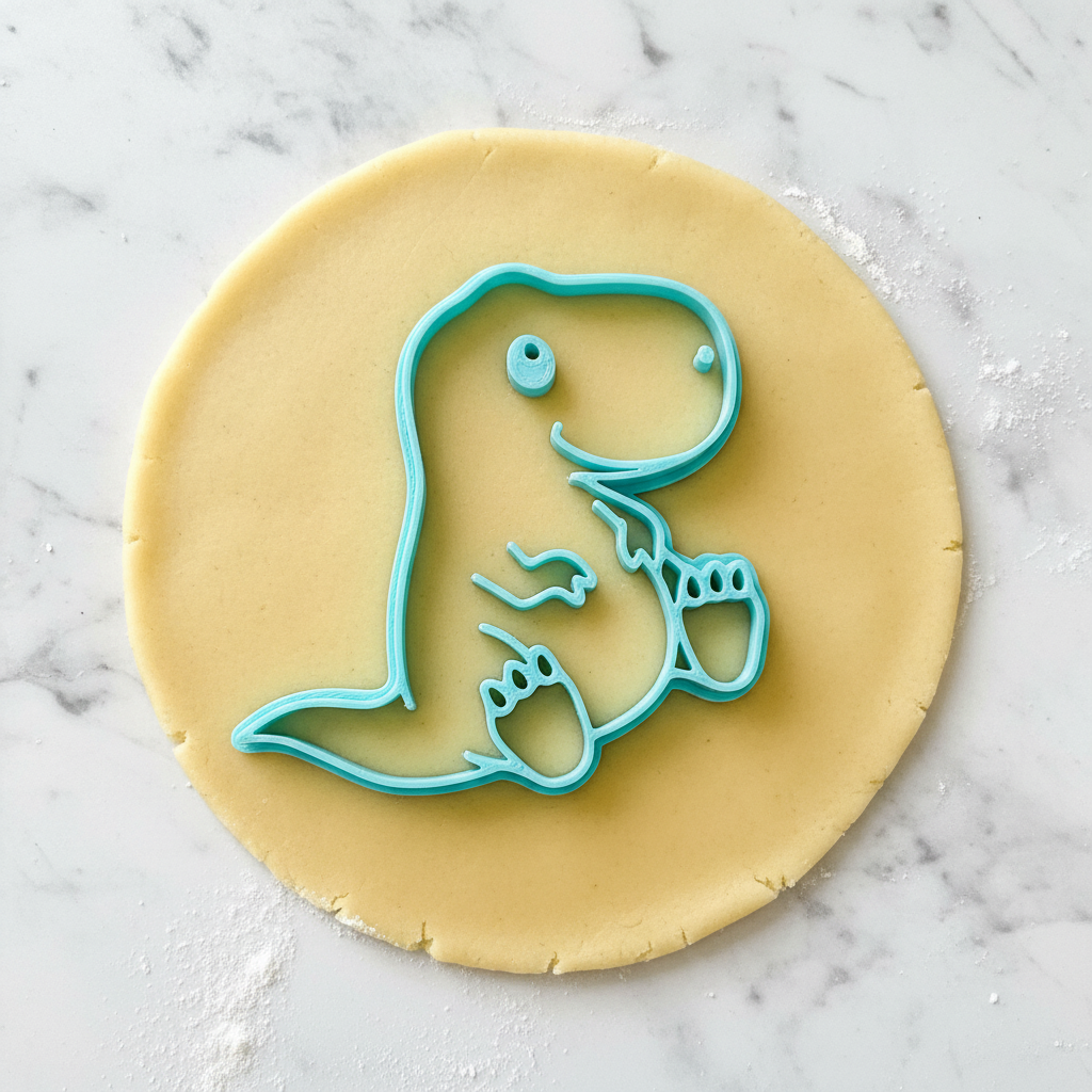 Dinosaur Cookie Cutter Set 8 Pieces 4 Dino Designs Food Safe 3D Printed